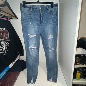 American Eagle Outfitters Distressed Denim Skinny Jeans